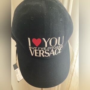 NWT Versace Cotton Twill Baseball Cap
